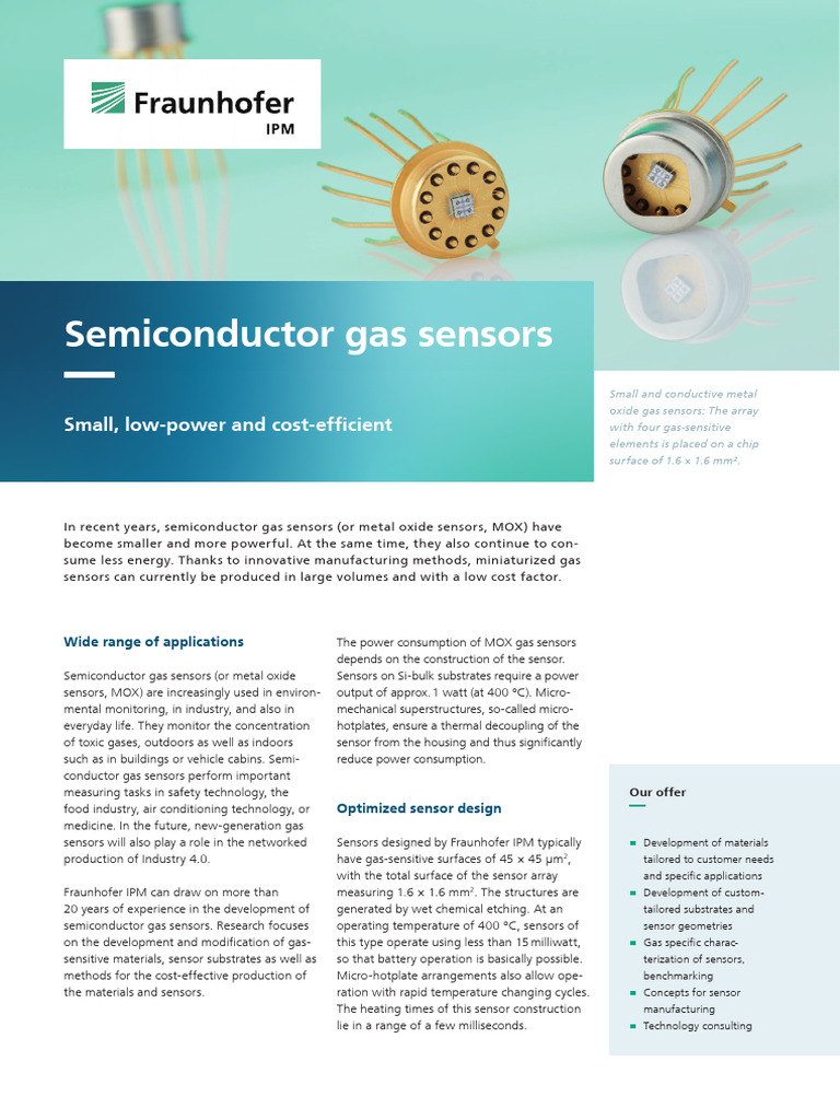 Semiconductor Gas Sensors | PDF | Gases | Sensor
