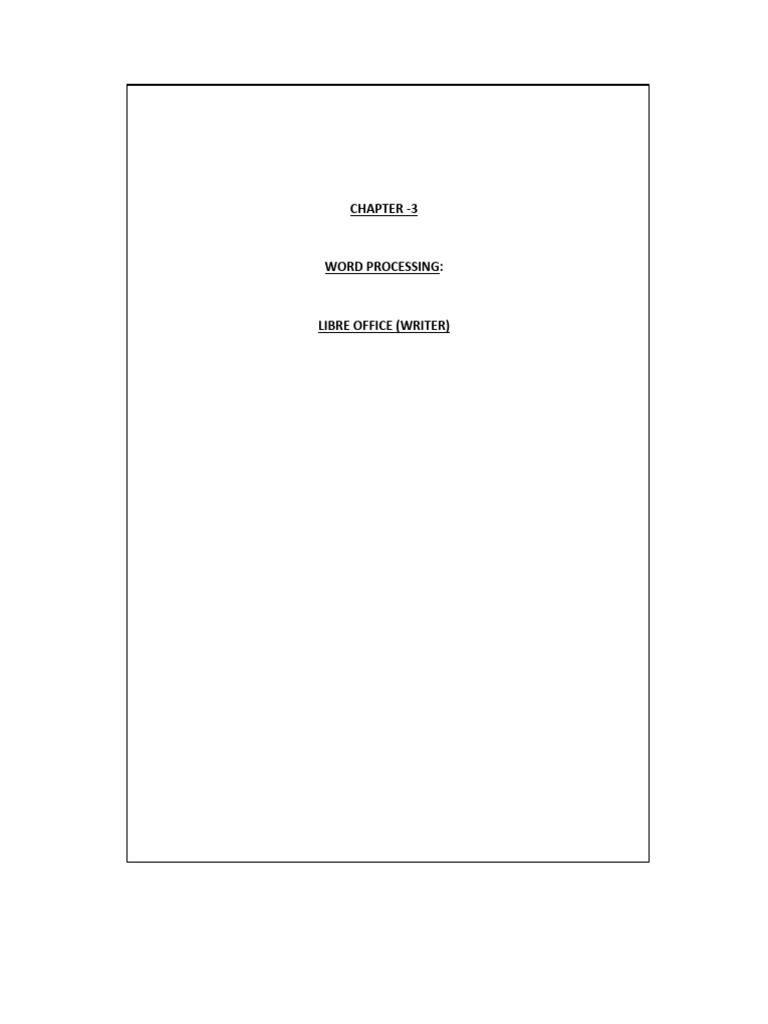 Chapter 3 - Word Processing | PDF | Comma Separated Values | Microsoft Word