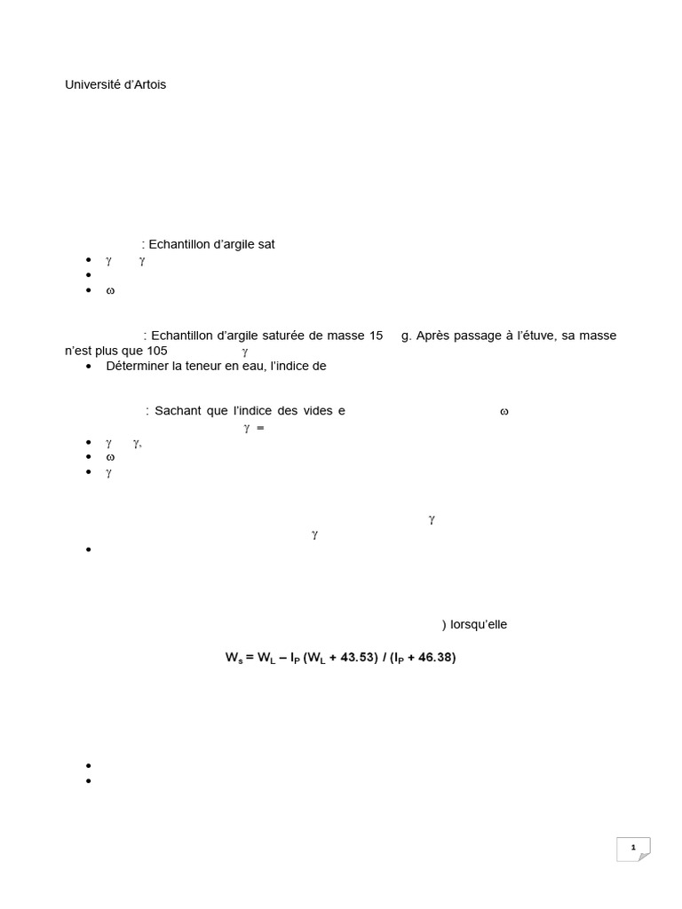 Exercices MDS 2024-25 | PDF | Sol (pédologie) | Mécanique des sols