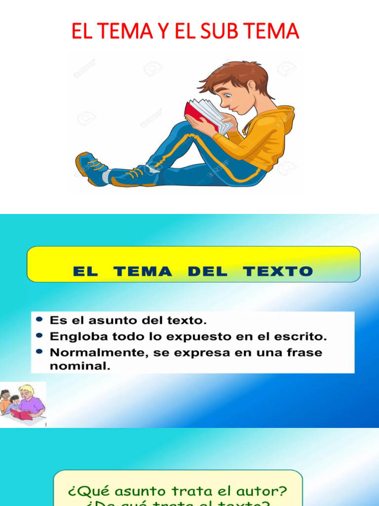 EL TEMA Y EL SUB TEMA | PDF