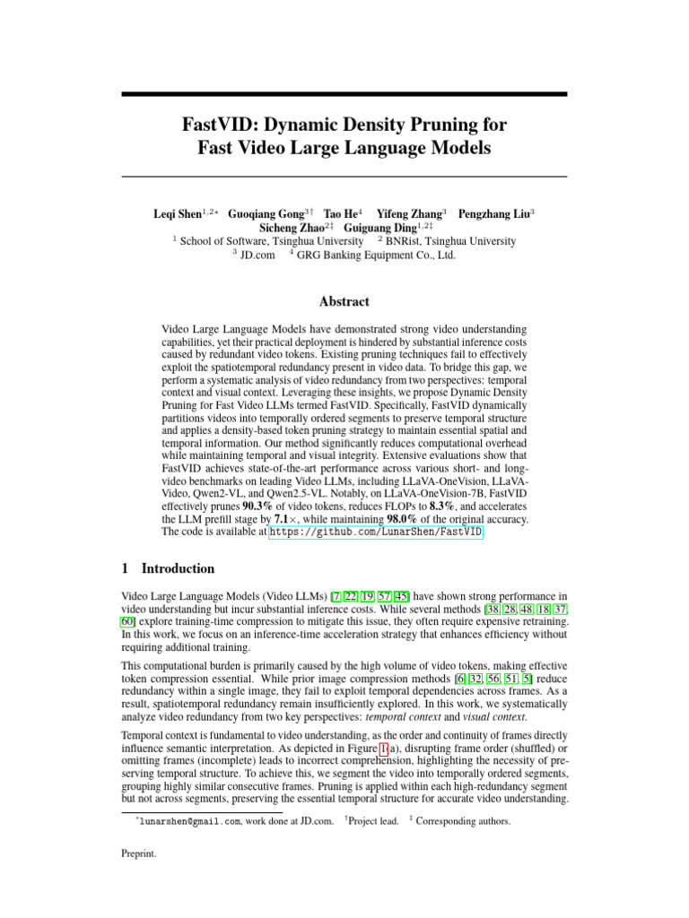 NEURIPS26 FastVID | PDF | Image Segmentation | Data Compression
