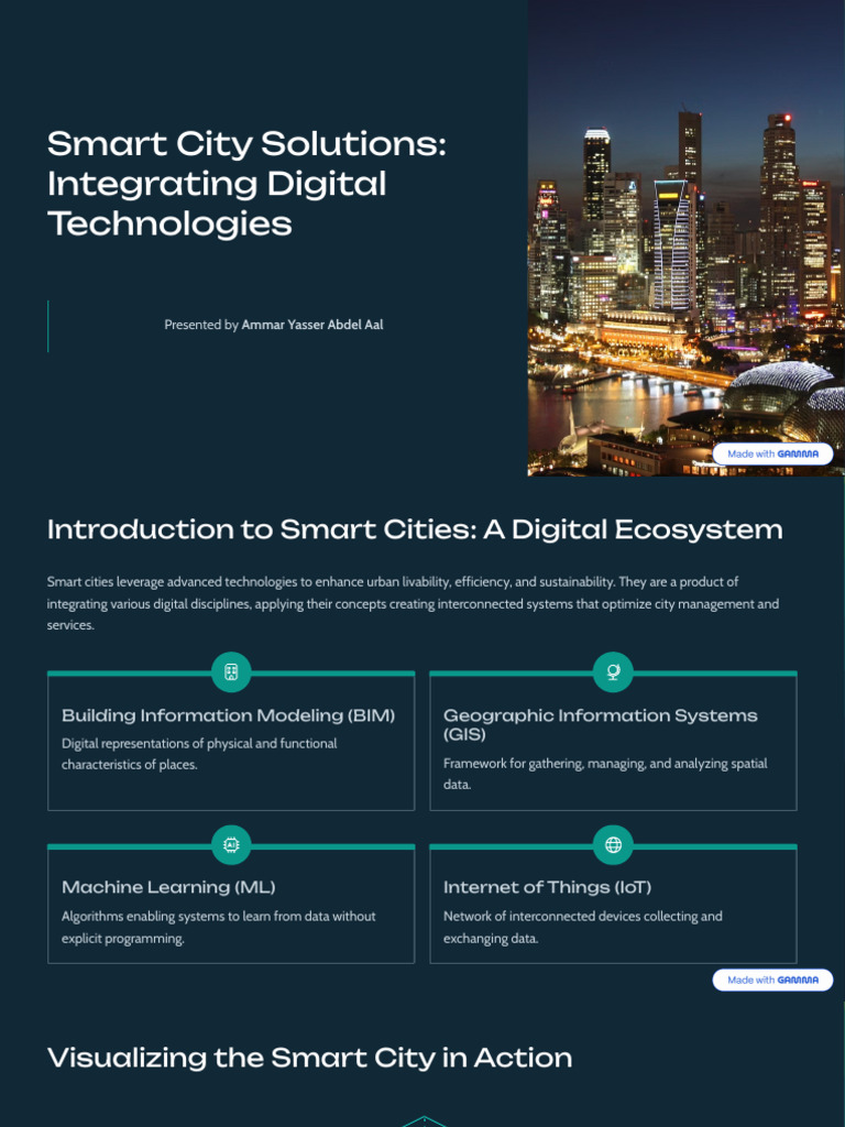 Smart City Solutions Integrating Digital Technologies | PDF | Internet ...