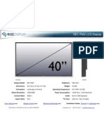 NEC Display P402 Technical Drawing