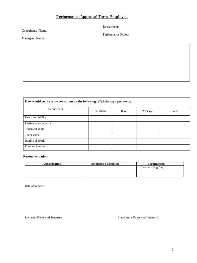 Employee Confirmation Form | PDF