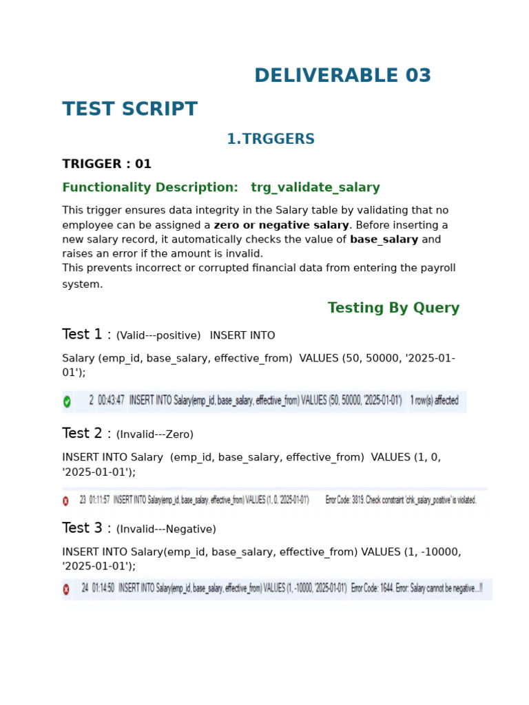 Test Script and Complex Queries | PDF | Payroll | Salary