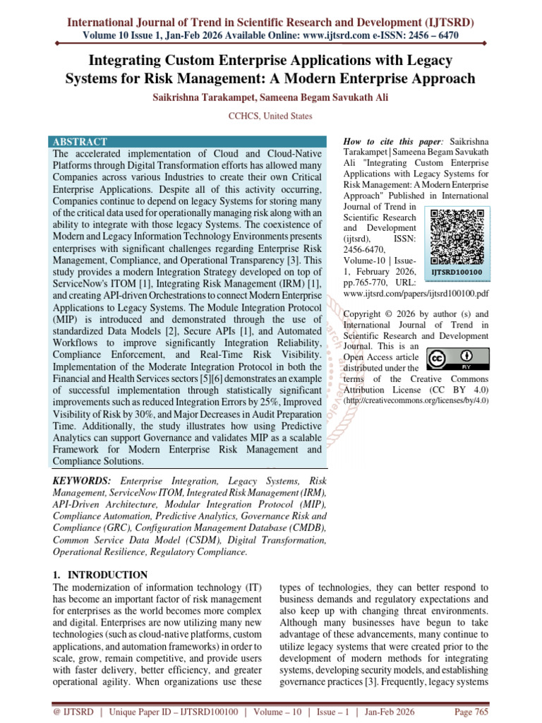 Integrating Custom Enterprise Applications With Legacy Systems For Risk ...