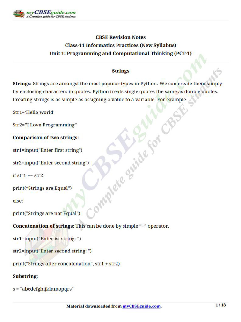 11 Ip Notes String | PDF