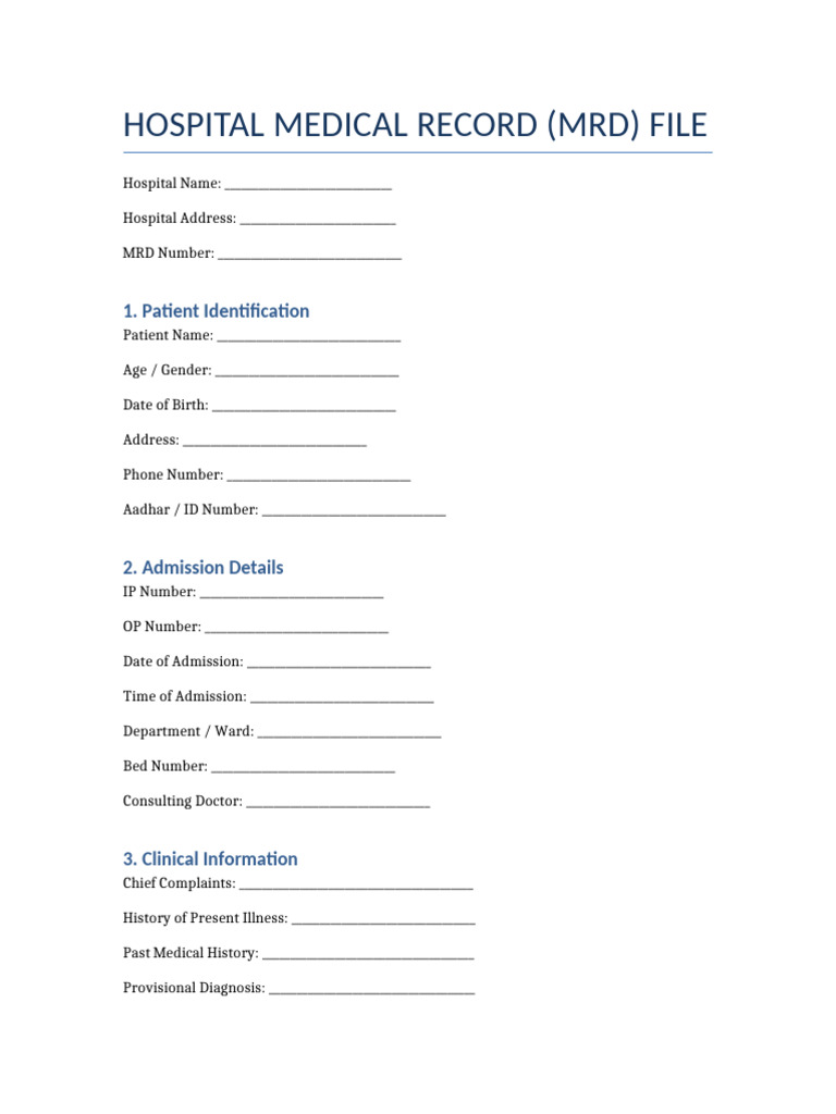 MRD File Template-2 | PDF