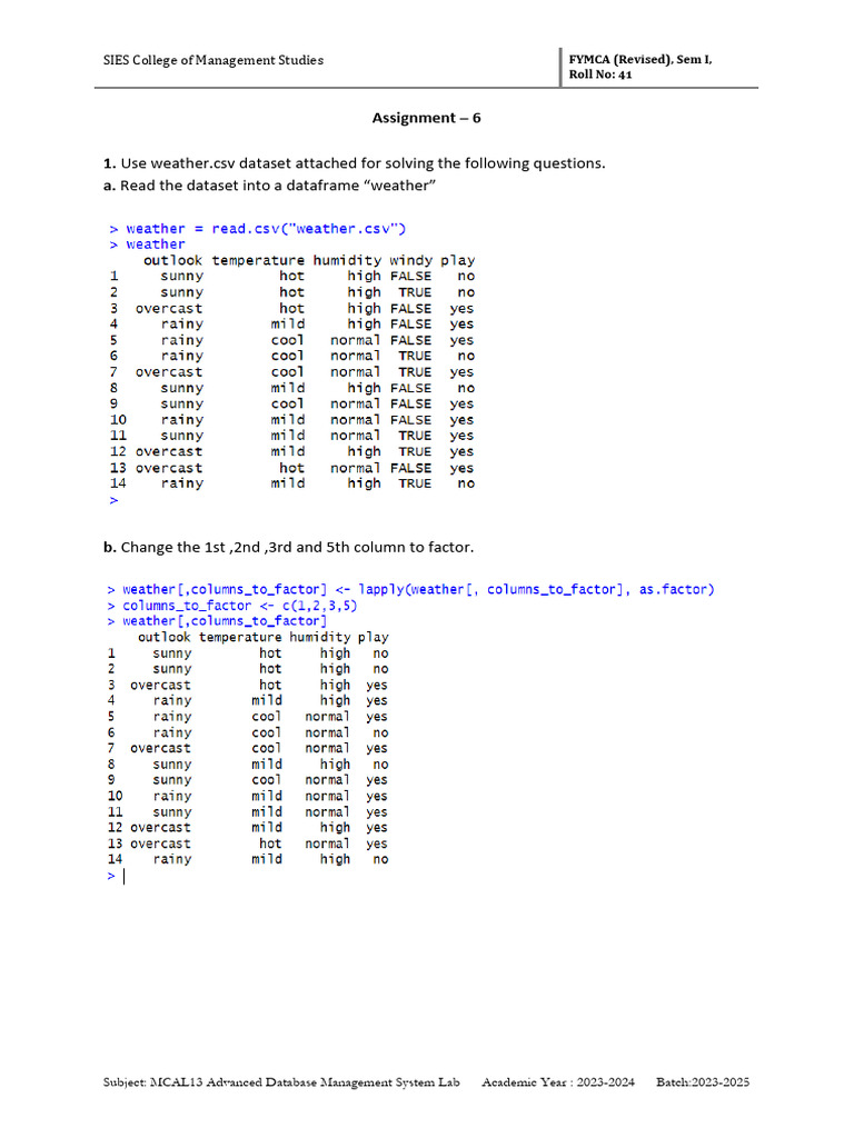 ADMS Assignment6 Dhanraj 41 | PDF | Applied Mathematics | Algorithms