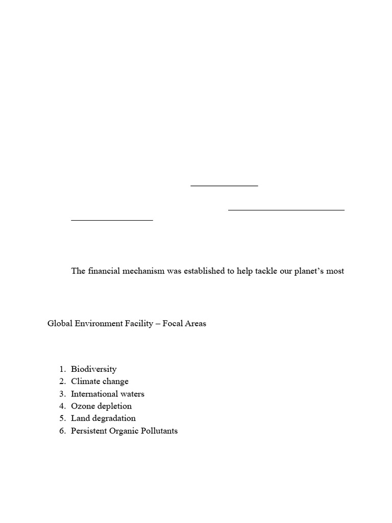 Gef PDF | PDF | Global Environment Facility | Natural Environment