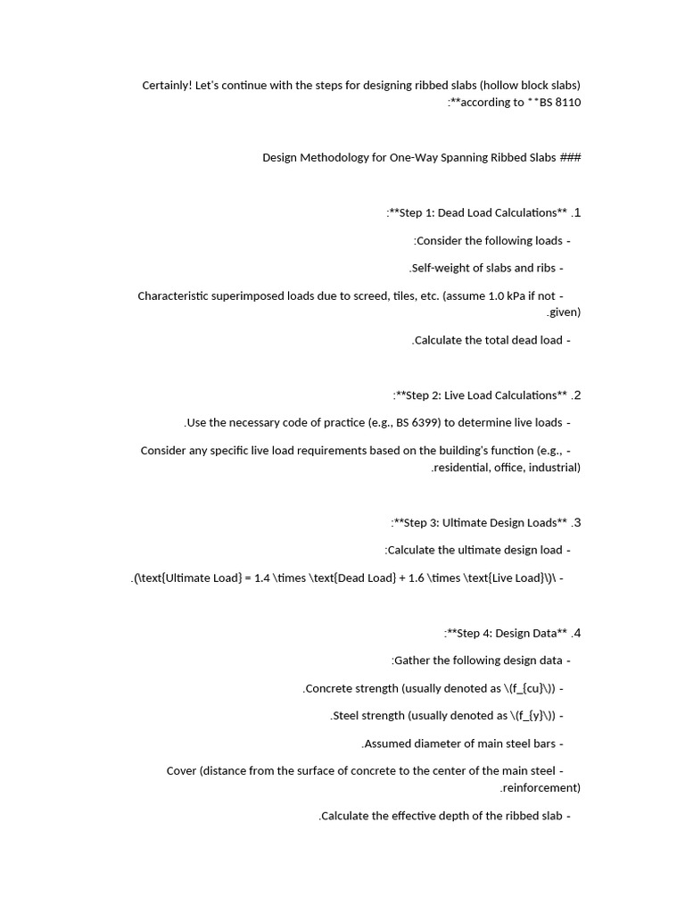 Ribbed Slab Design | PDF | Reinforced Concrete | Concrete