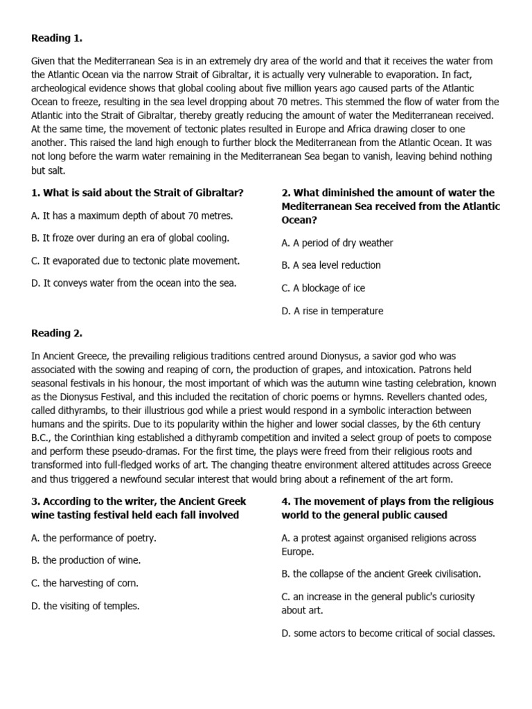 RL For Pre - Lesson 1 - Reading | PDF | Mediterranean Sea | Tourism