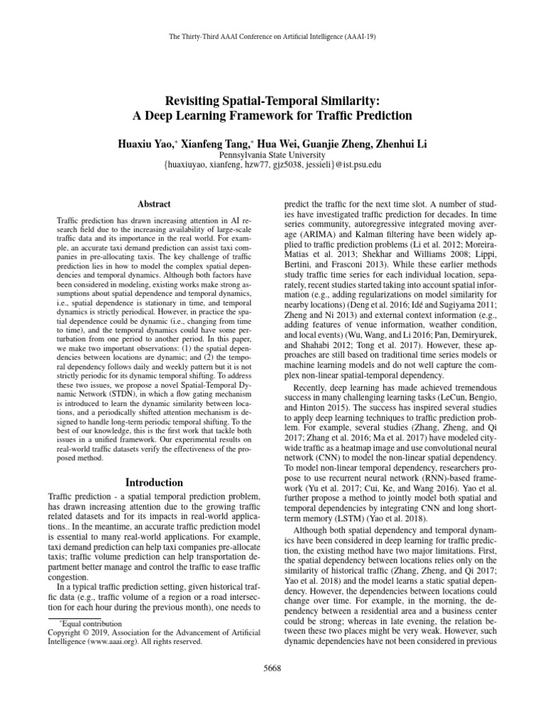 Revisiting Spatial-Temporal Similarity A Deep Learning Framework For ...