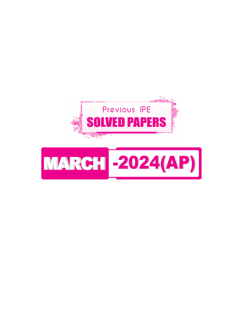 AP Maths 2aipe 2024 | PDF | Median | Zero Of A Function