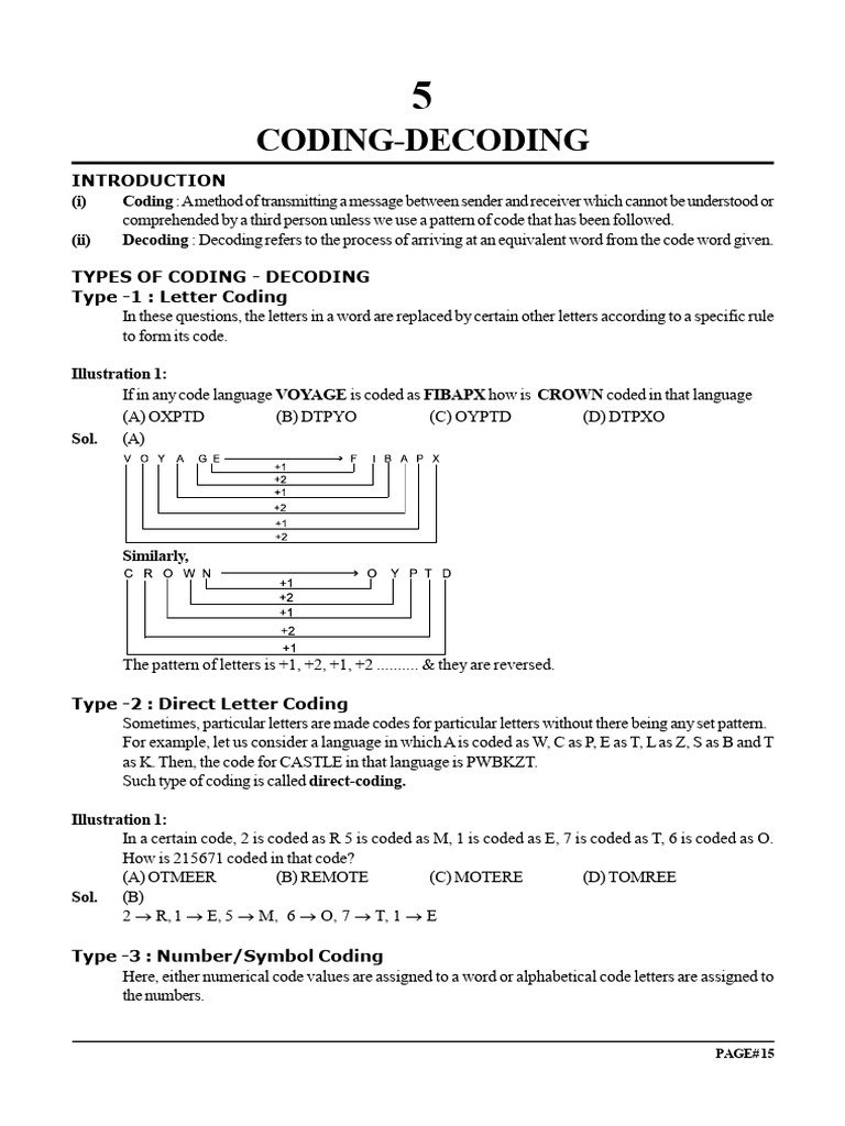 6th - Mental Ability - 05 Coding - Decoding | PDF | Communication