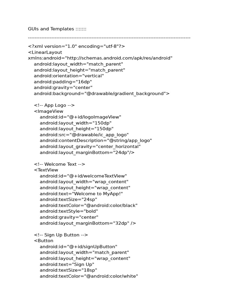 GUIs and Templates | PDF