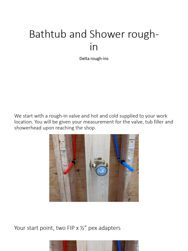 Module 8, Tub and Shower Rough-In Project. | PDF