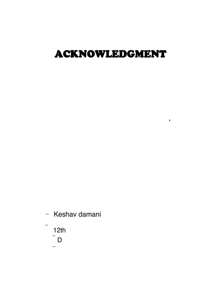 Acknowledgment 2 | PDF