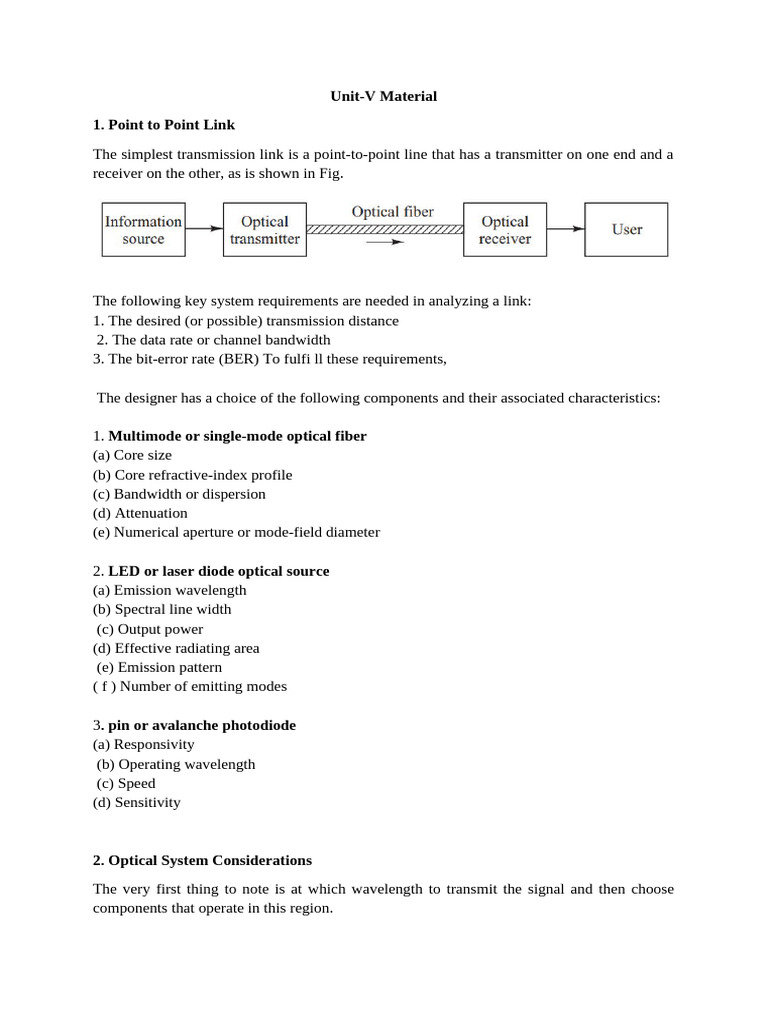 Unit 5 Material | PDF | Wavelength Division Multiplexing | Optical Fiber