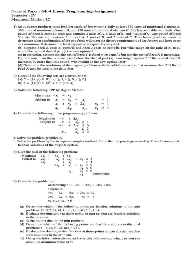LPP Assignment | PDF