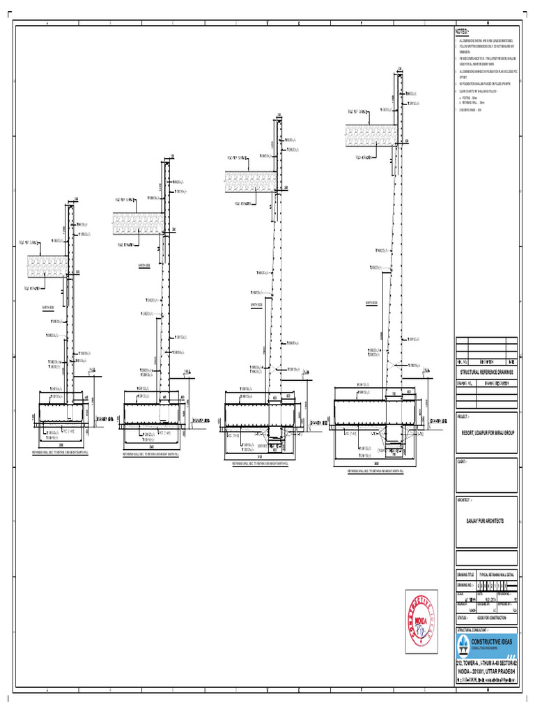 Typical Retaining Wall Detail | PDF | Composite Material | Soil