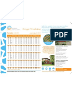 Prayer Timetable Jul/Aug