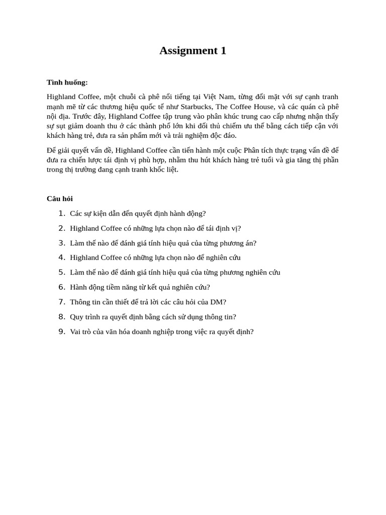 Assignment 1 | PDF