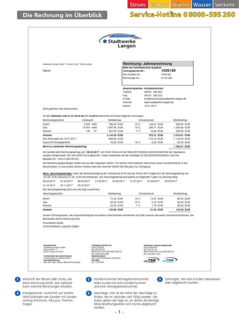 SWL Musterrechnung | PDF