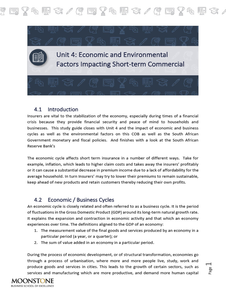 Unit 4 Economic and Environmental Factors Impacting Short-Term ...