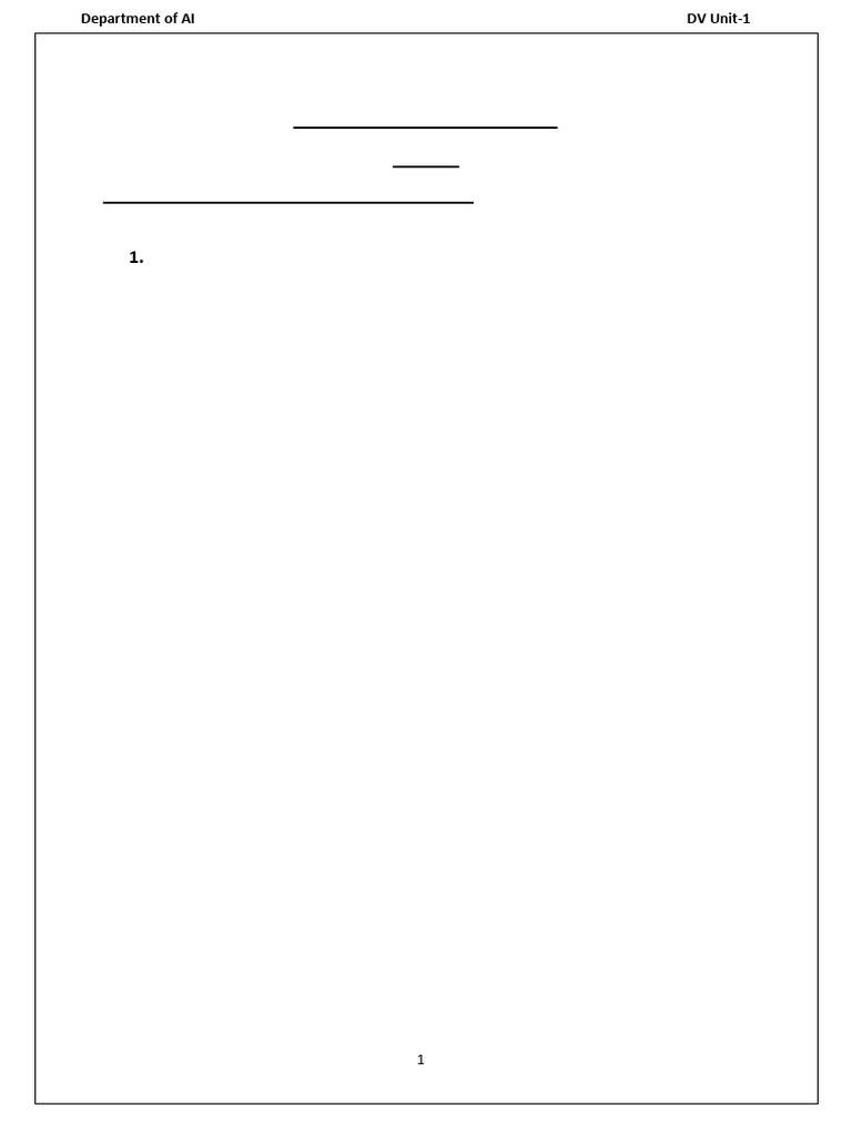 DV Unit-1 Longs | PDF | Data | Information