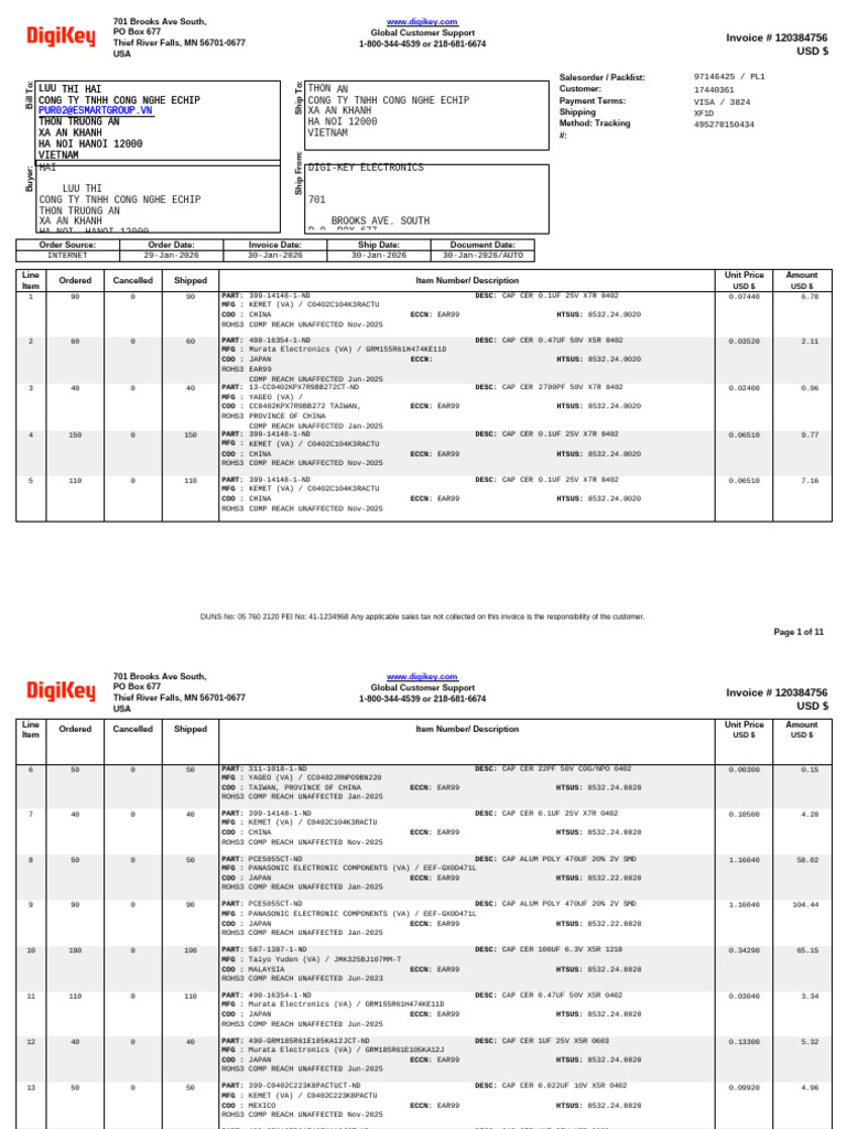 DK Invoice 120384756 | PDF | Invoice | Electronics Companies Of The ...