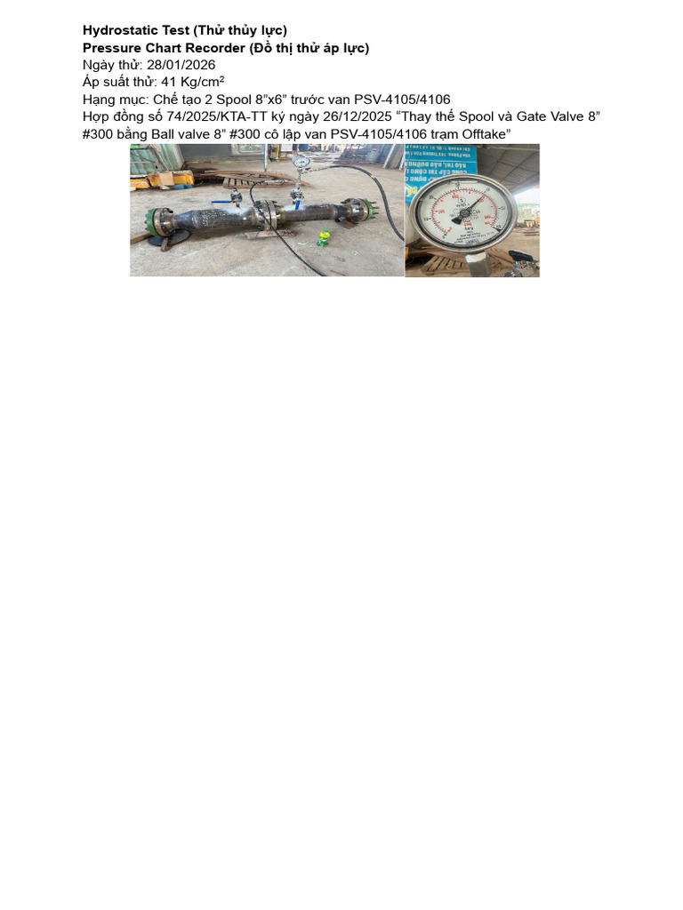 Hydrostatic Test | PDF