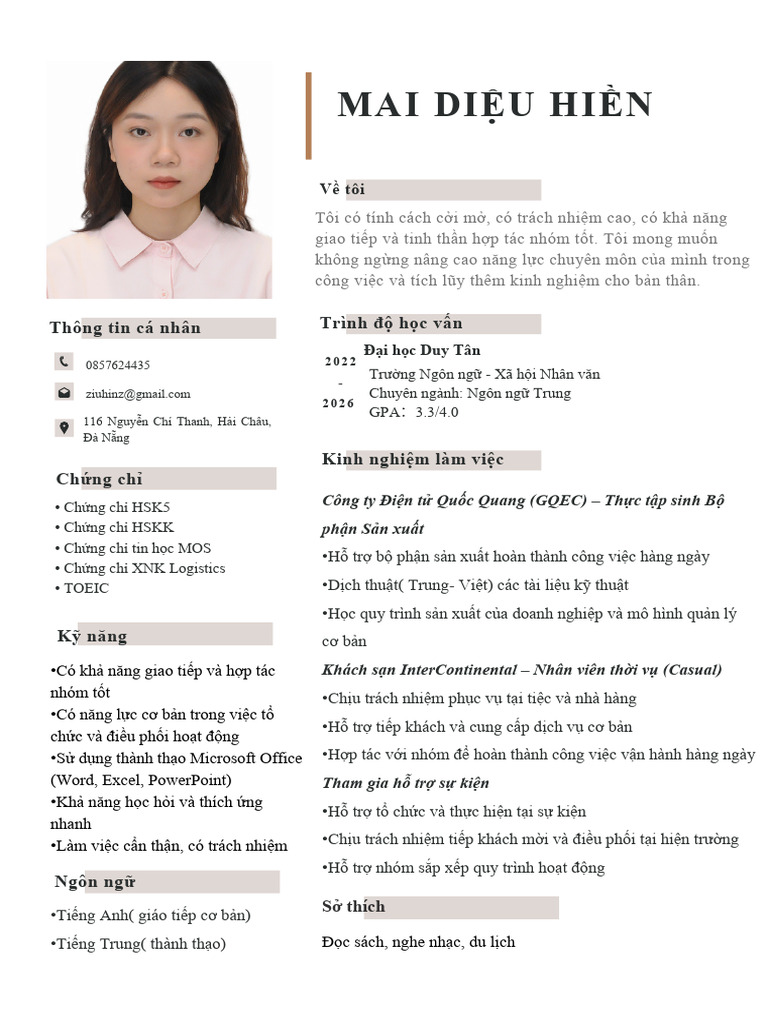 CV of DH | PDF