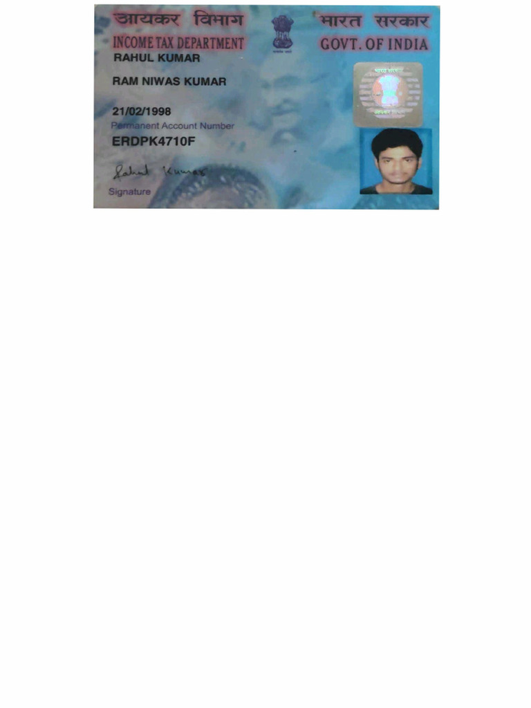 Rahul Pan Card | PDF