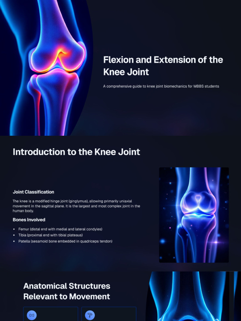 Flexion and Extension of Knee Joint | PDF