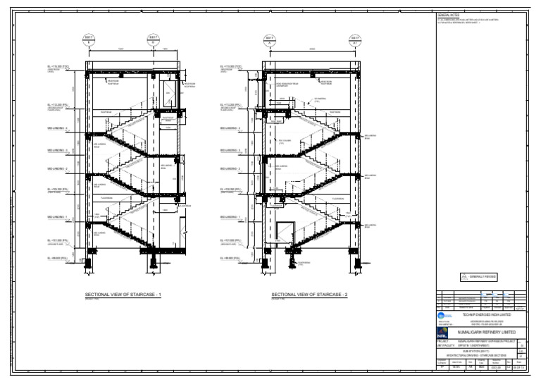 Sectional View of Staircase - 1 Sectional View of Staircase - 2 | PDF