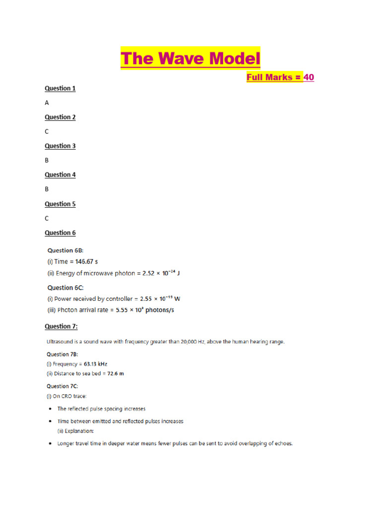 Wave Model As | PDF