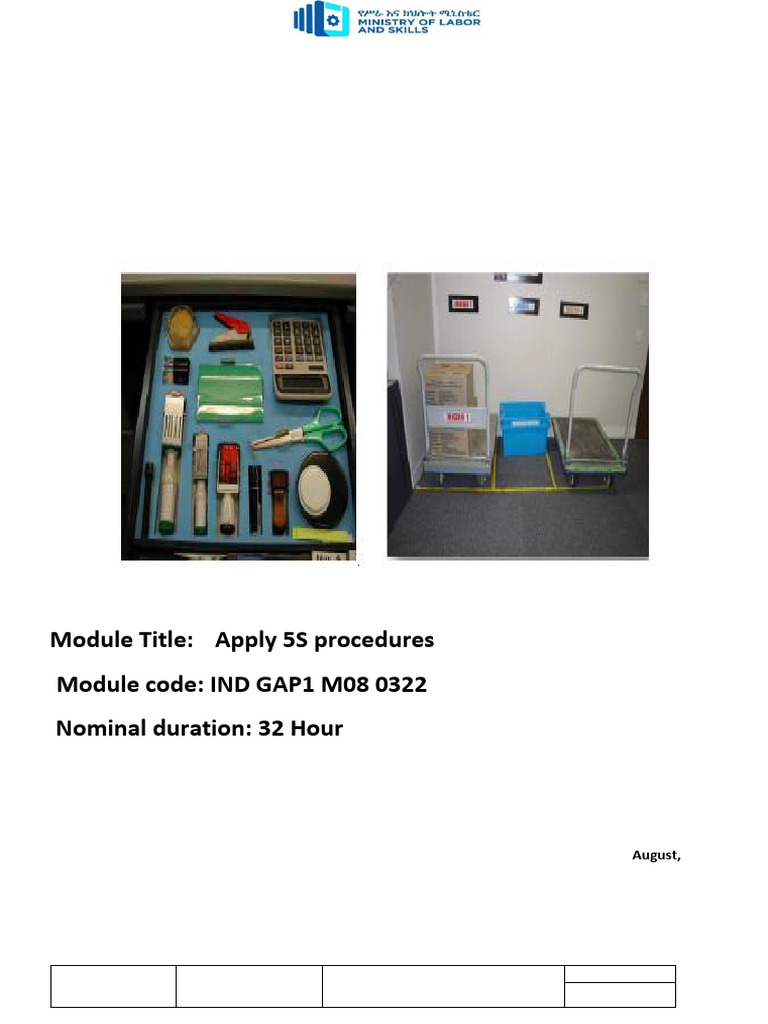 M08 Apply 5s Procedures 2.doc1 | PDF | Occupational Safety And Health ...