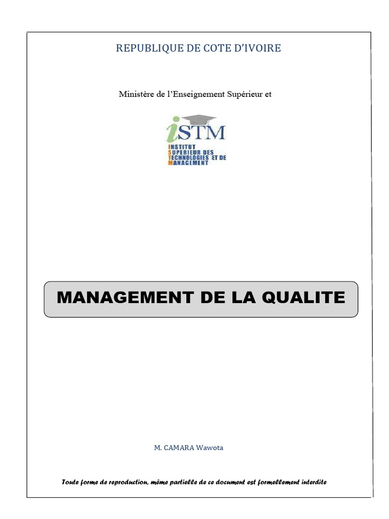 Management de La Qualite 25 26 | PDF | Management de la qualité | Business