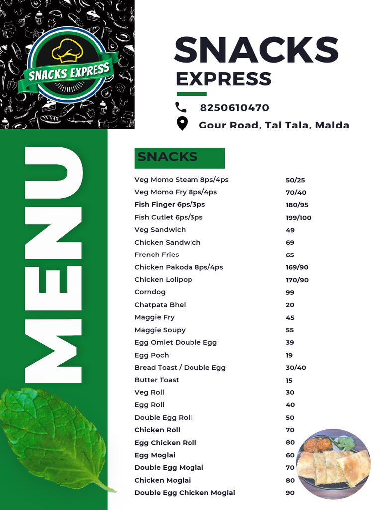 Snacks Express Menu | PDF