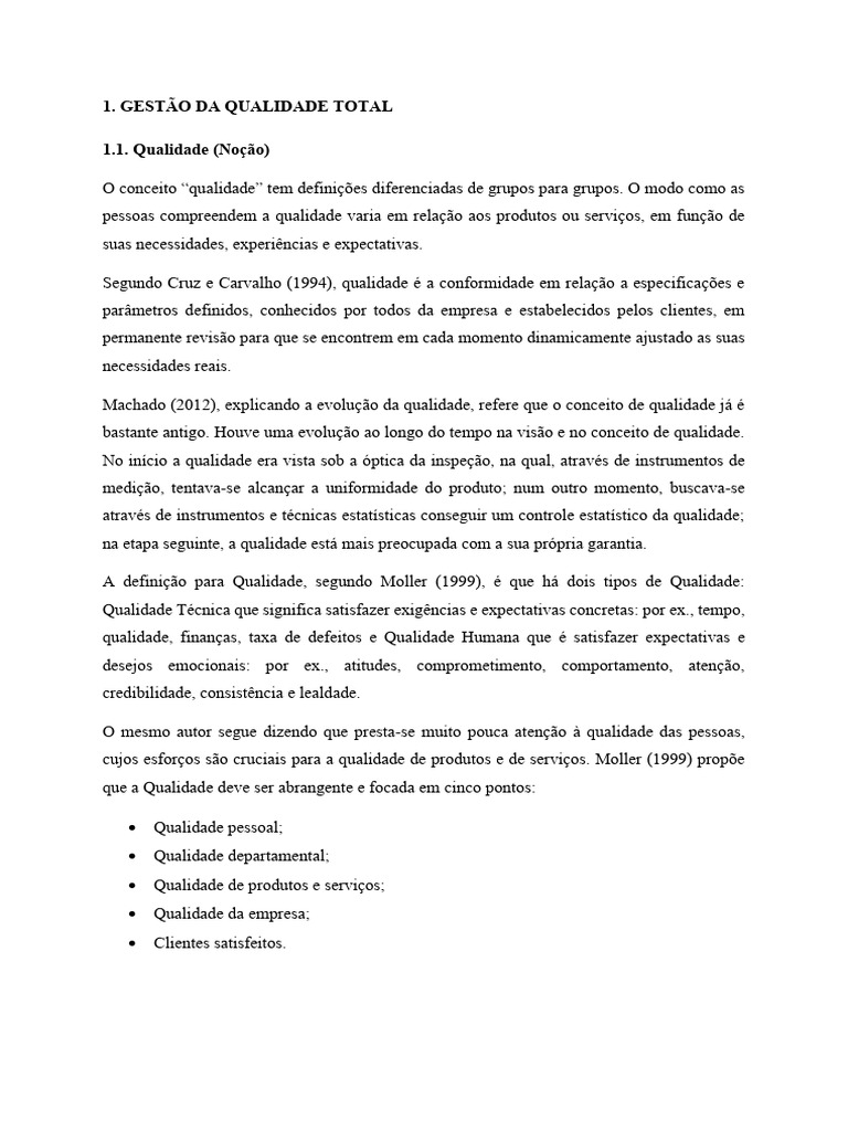 Implantação e Implementação Da GQT | PDF | Qualidade (negócios) | Business