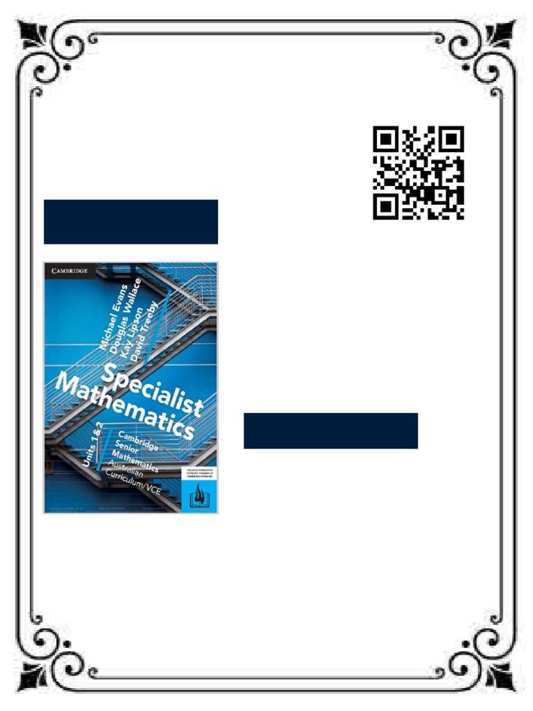 Specialist Mathematics 20th Edition Michael Evans Full Ebook Chapters ...