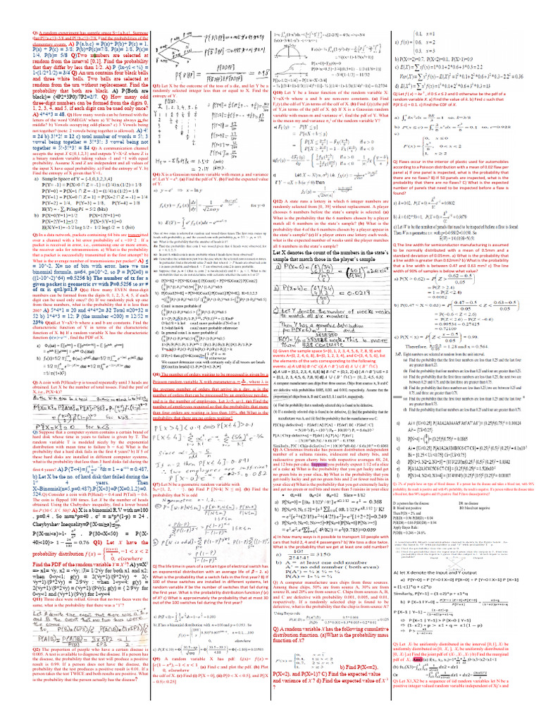 Samaun Crib Sheet Final | PDF | Odds | Probability And Statistics