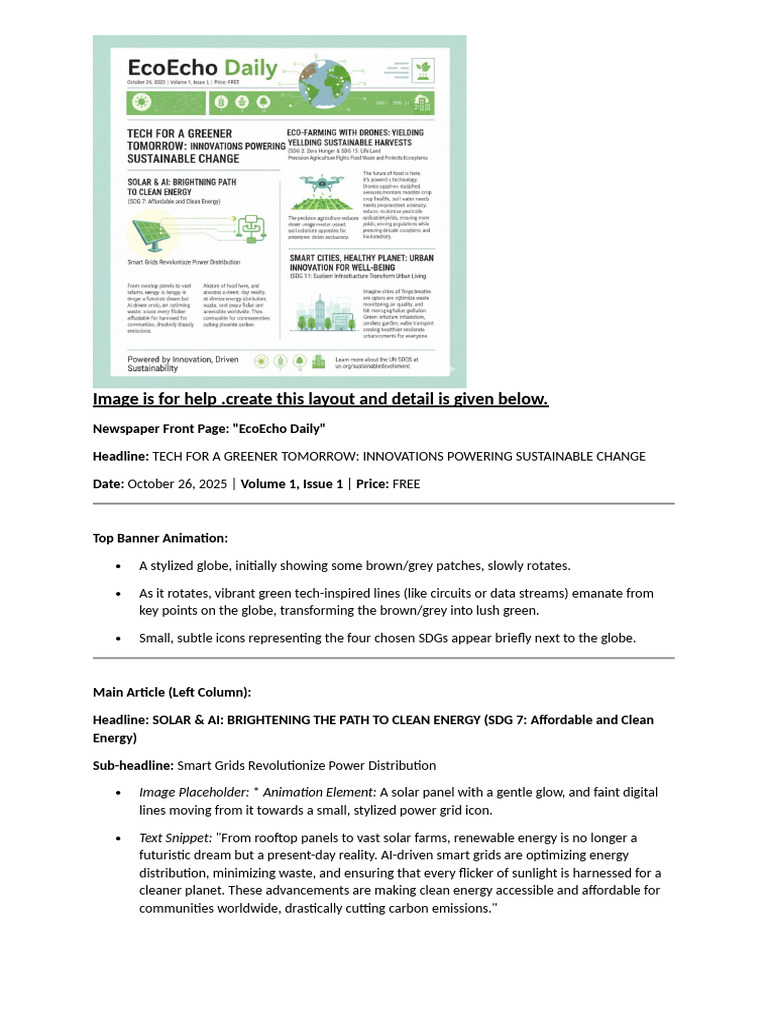 Newspaper Front Page | PDF | Internet Of Things | Renewable Energy