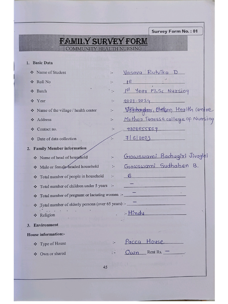 Survey Form | PDF
