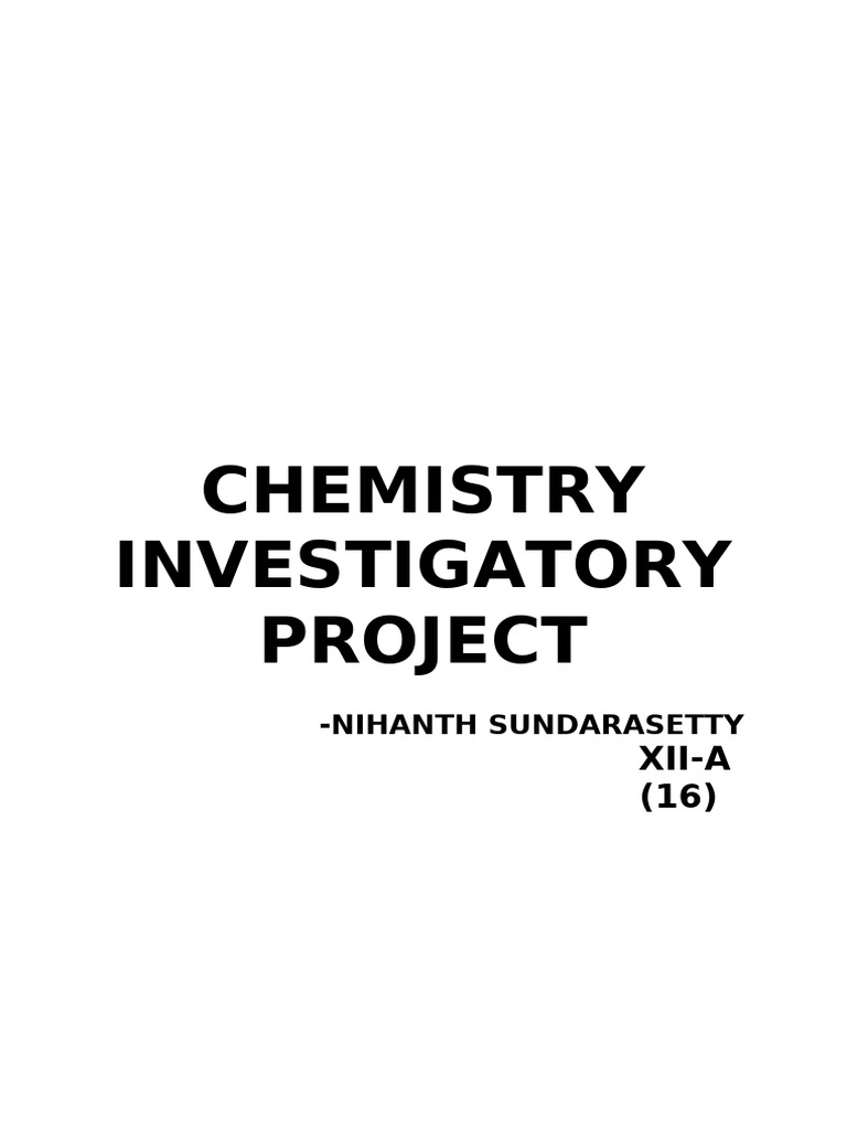 CHEMISTRY Guava Project | PDF | Titration | Chemistry