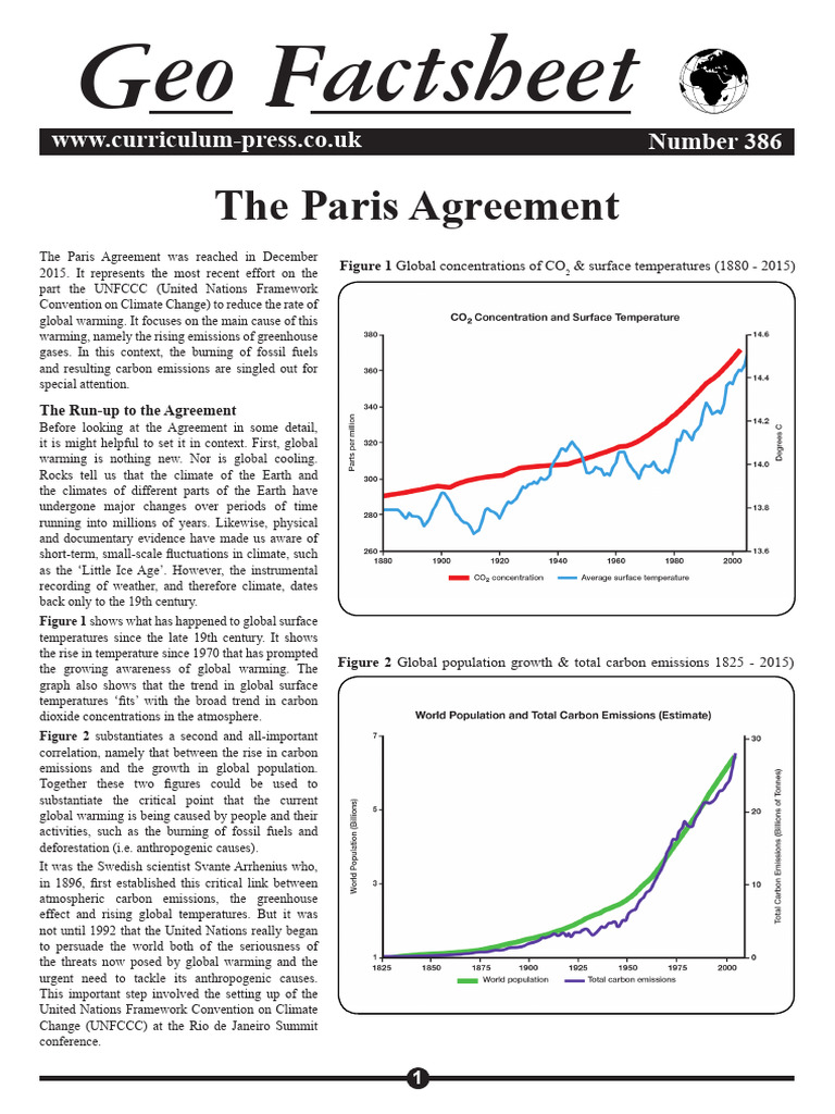 386 The Paris Agreement | PDF | Climate Change | United Nations ...