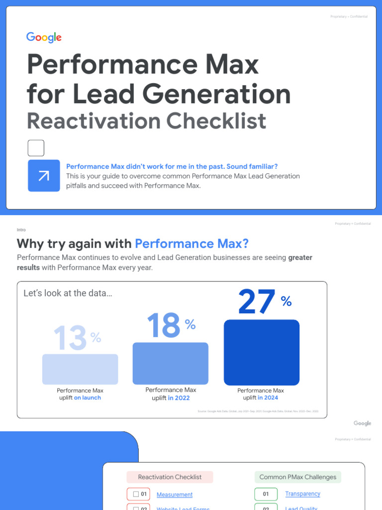 GCS External PMax Reactivation Checklist For Lead Gen EN Go - Pmax ...