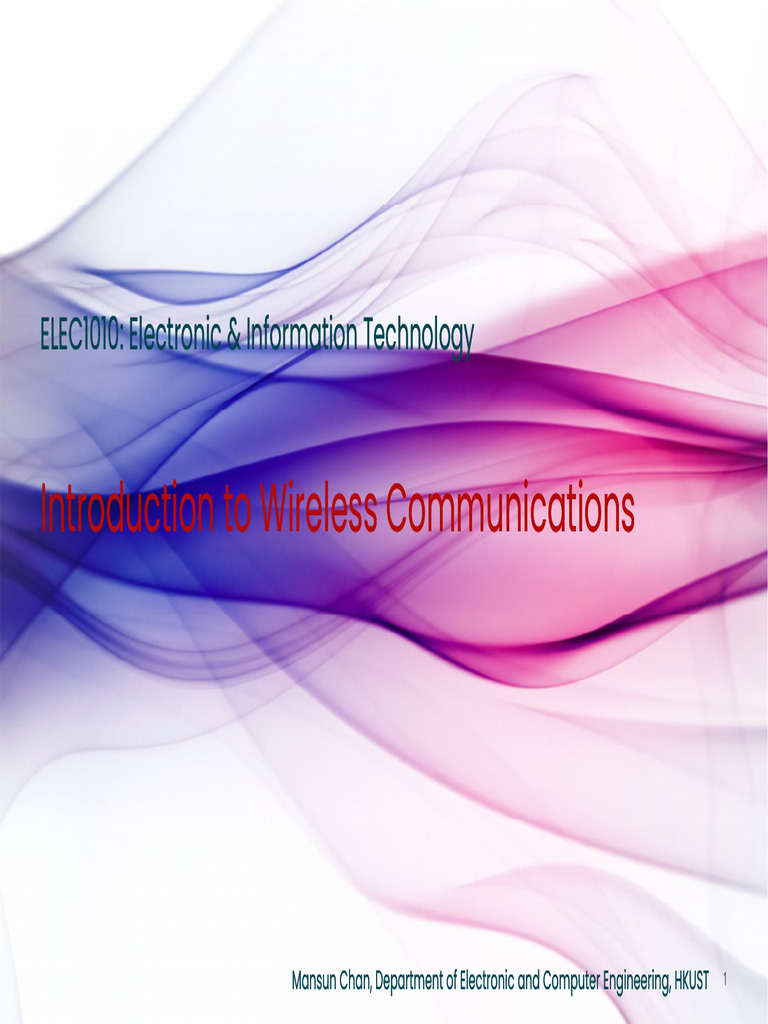 Lecture 18 | PDF | Wireless | Telecommunications Engineering