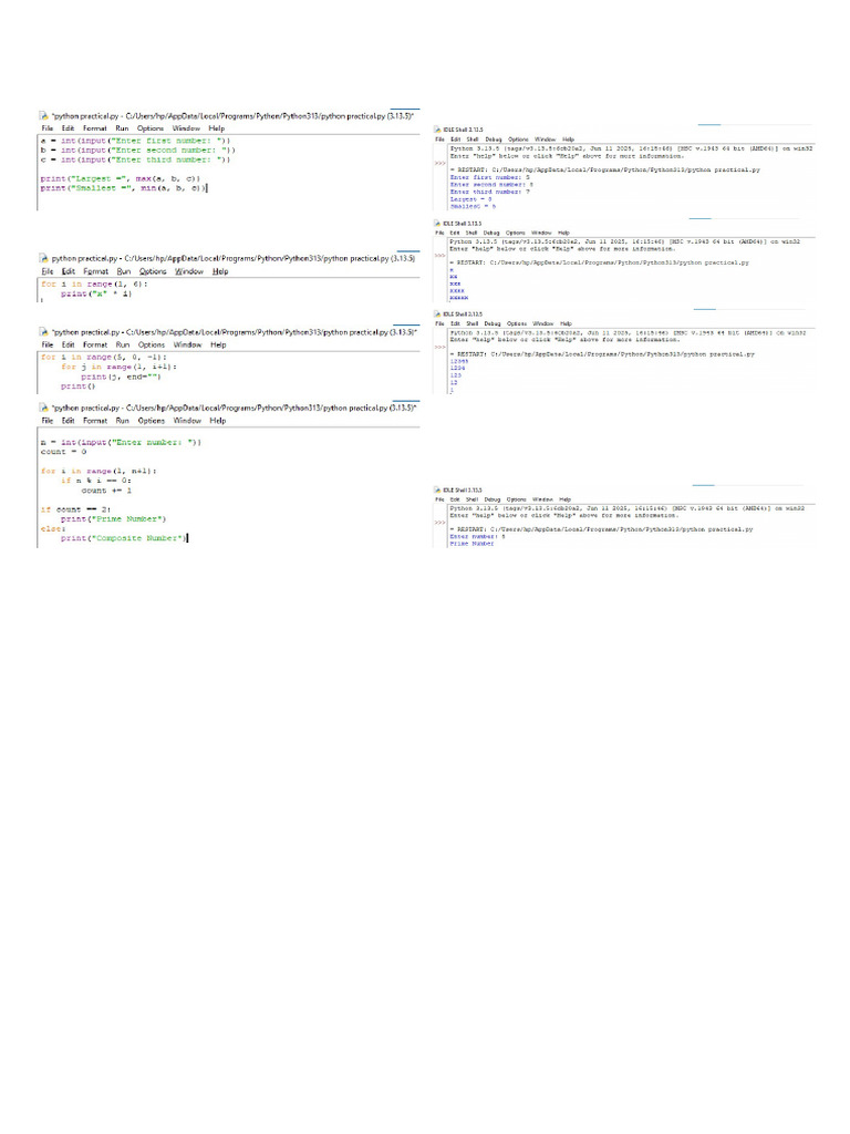 Python Practical All in One Sheet | PDF